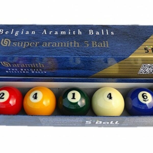 Biljartballen: ballenset 5-ball Super Aramith