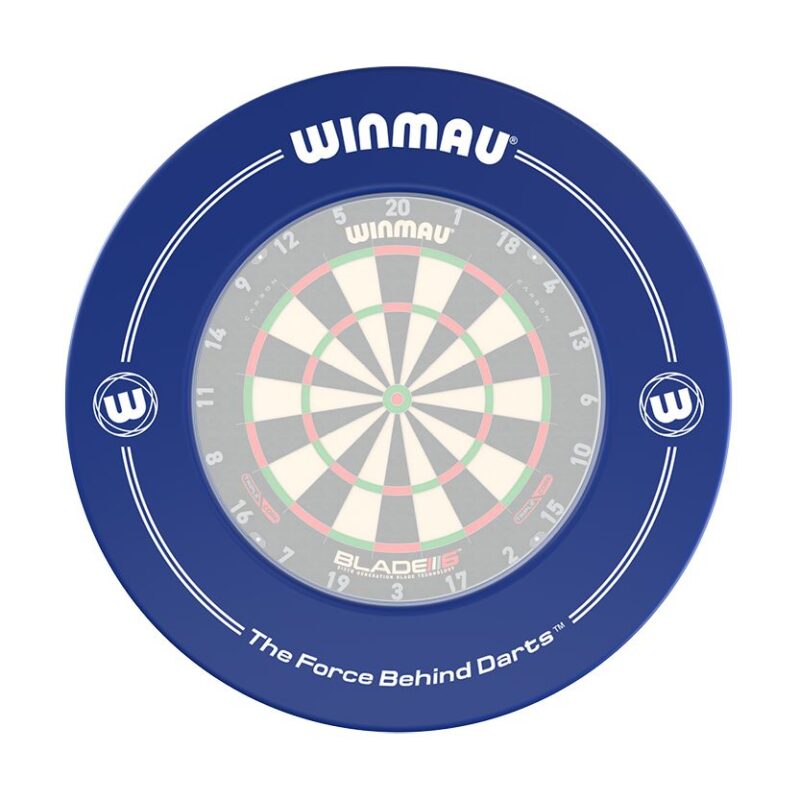Dartbord surround Winmau blue - voorbeeld met dartbord