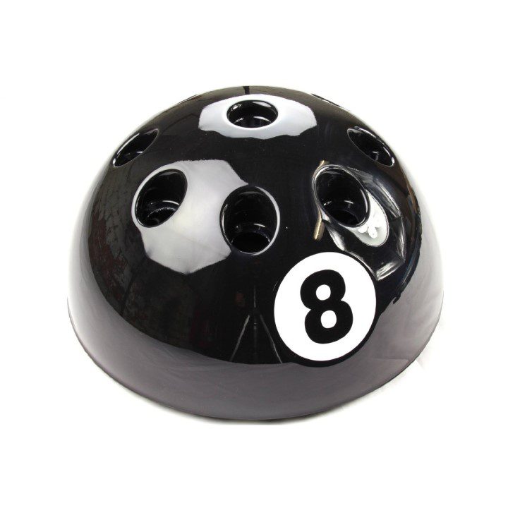 keu rek in de vorm van een halve 8-ball