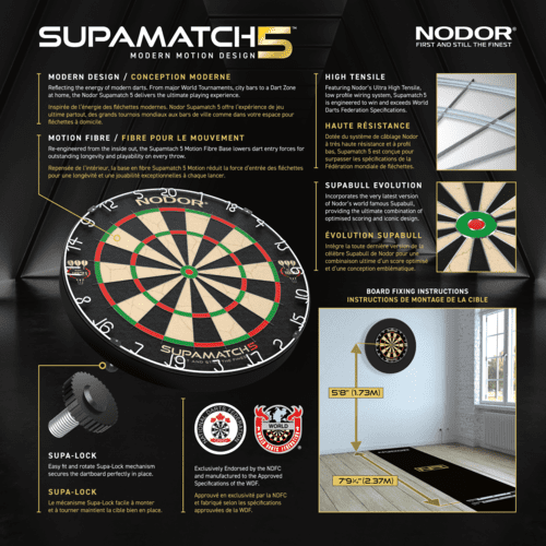 Nodor Supamatch 5 – Professionelle Dartscheibe