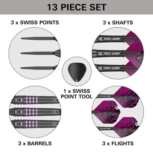 Target dartpijlen Lorraine Winstanley G2 Swiss Point 90%