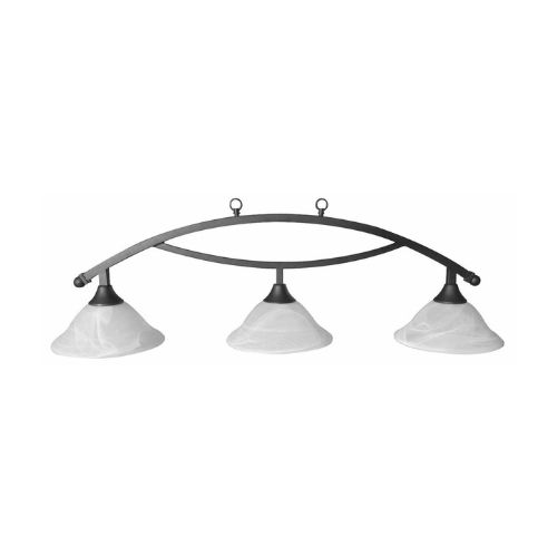 Light Screen 3-Cap Metal Black Glass