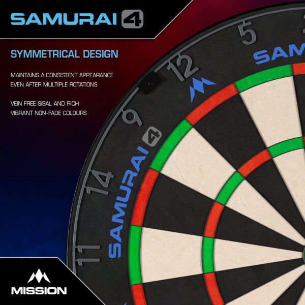 Mission Samurai 4 Graphite Grey Spider Professional Dartboard