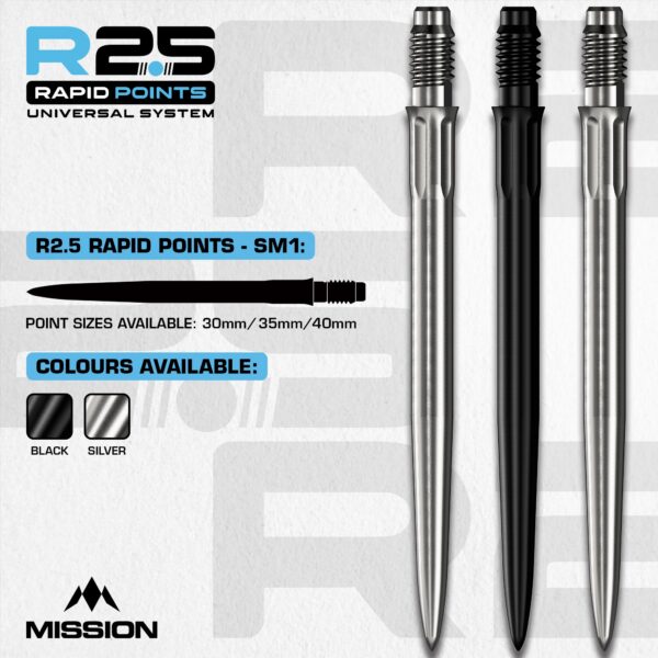 Mission R2.5 Pointes de fléchettes Rapid SM1