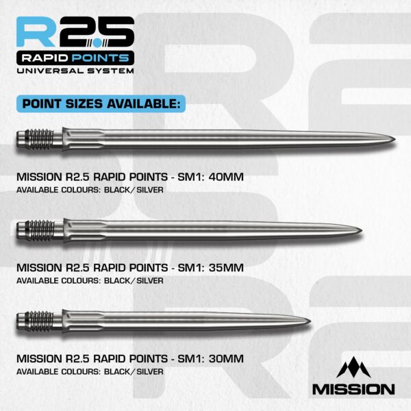 Mission R2.5 Pointes de fléchettes Rapid SM1