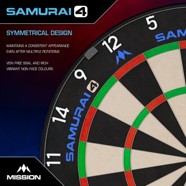 Mission Samurai 4 White Spider Professional Dartboard