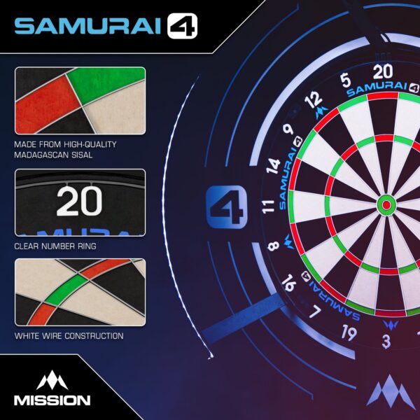 Mission Samurai 4 White Spider Professional Dartboard