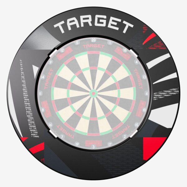 Target-Patterned Notched Dartboard Surround