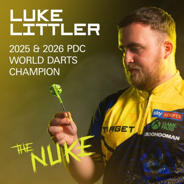 Target Luke Littler Nuke Fallout 90% Tungsten Darts – Image 2
