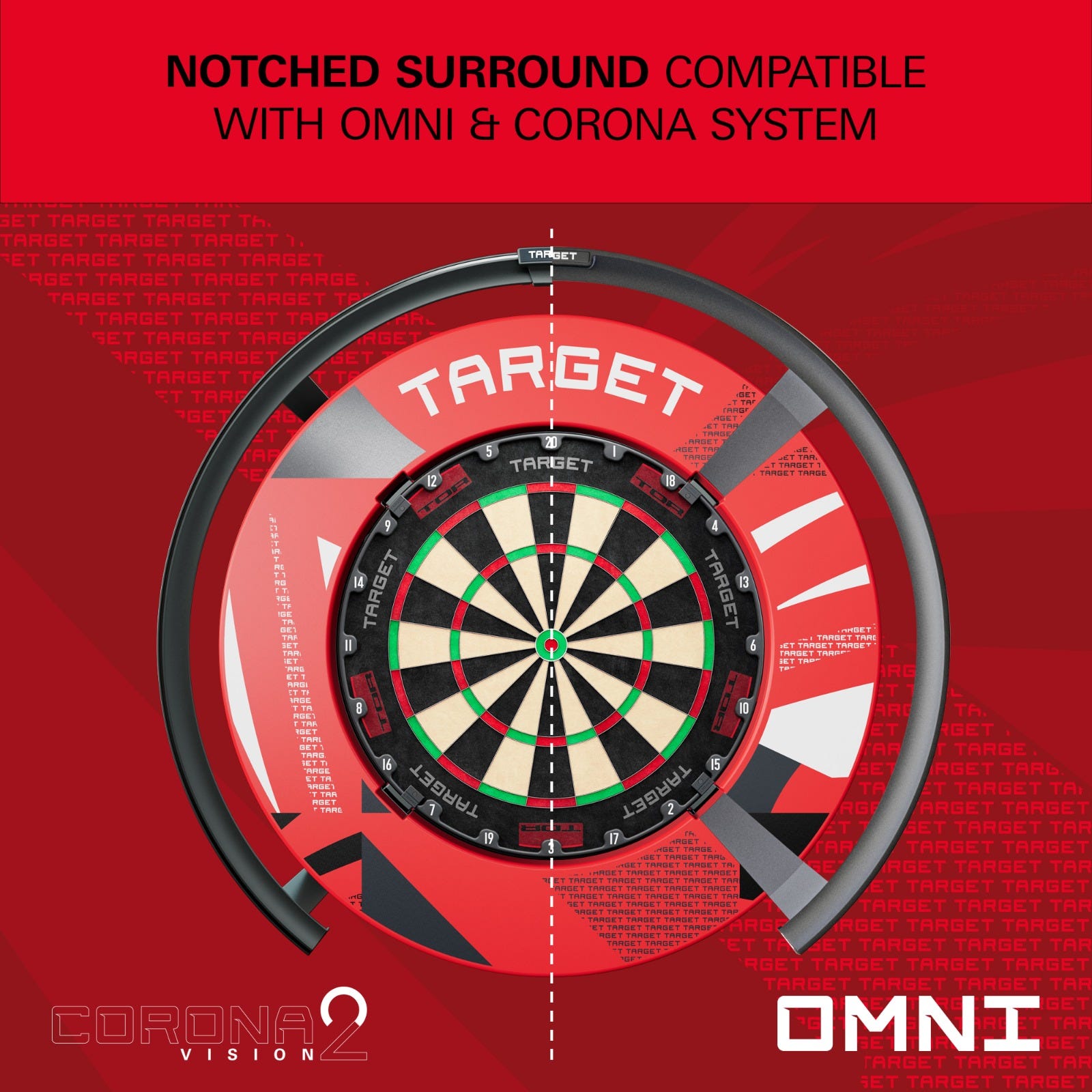 Target-Patterned Notched Dartboard Surround – Figure 7