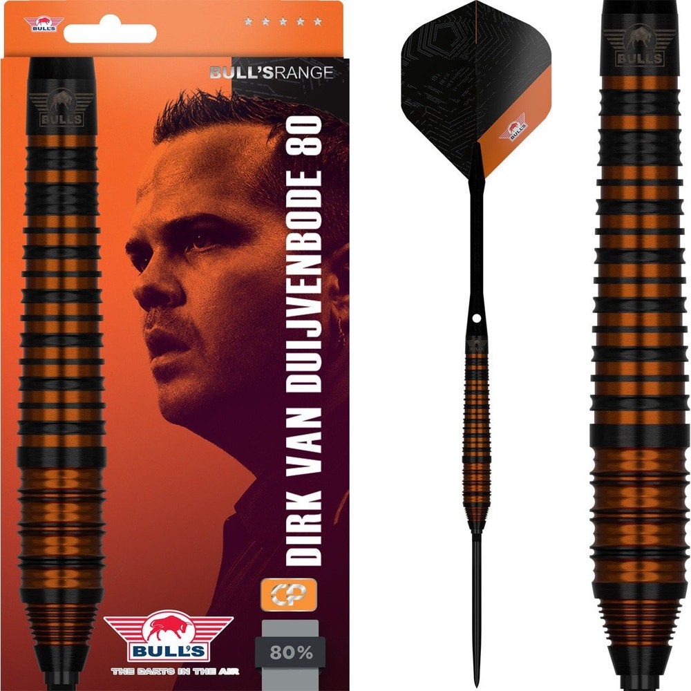 Bull's dartpijlen Dirk van Duijvenbode 80% Black CP