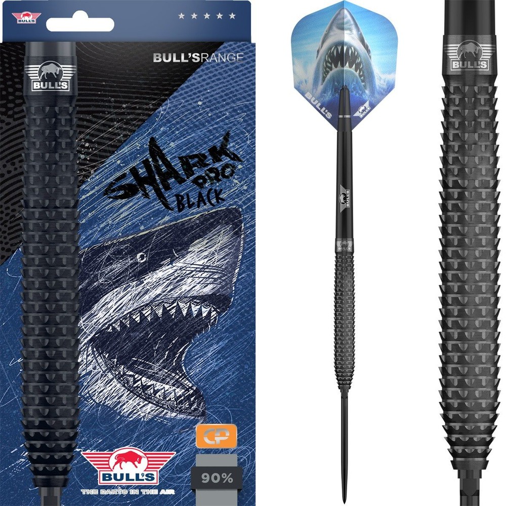 Fléchettes Bull's Shark Pro Black 90% CP