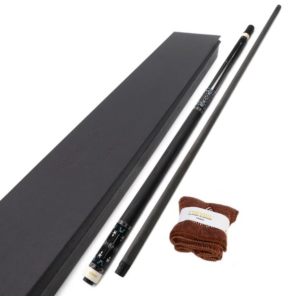 Cue Soul STRENGTH Carbon Fiber Pool Cue, Black/Blue