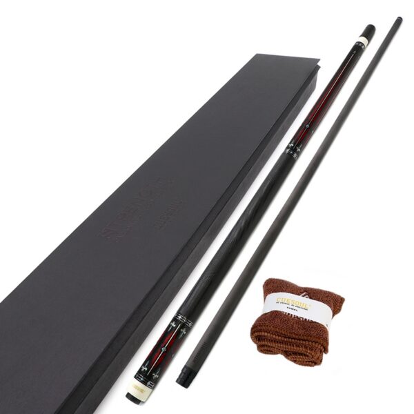 Cue Soul STRENGTH Carbon Fiber Pool Cue, Black/Red