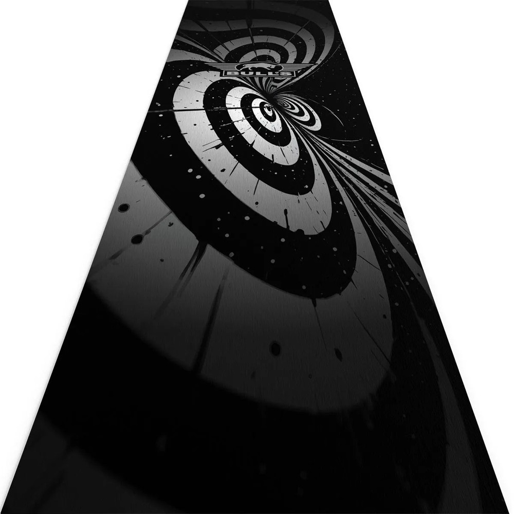 Dartmat Bull's Illusion carpet zwart-wit 241cm x 55cm - Afbeelding 2
