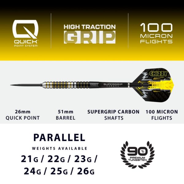 Harrows Dartpfeile Dave Chisnall Chizzy Quick Point 90%