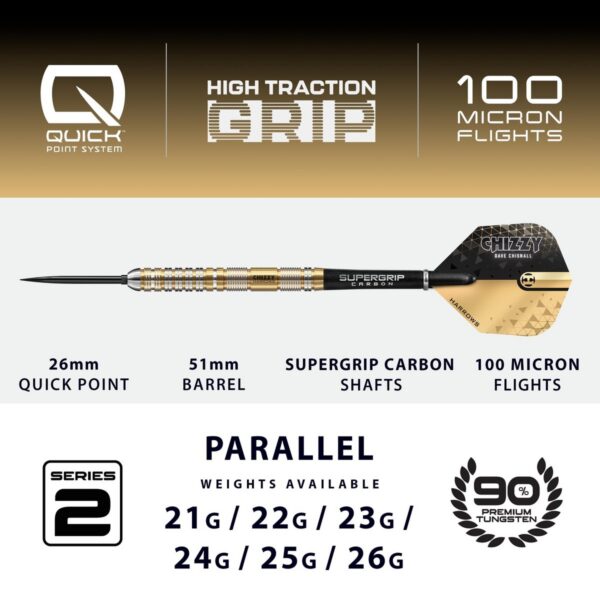Harrows Dartpfeile Chizzy Series 2 Quick Point 90%