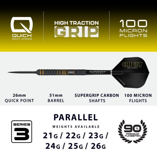 Harrows Dartpfeile Chizzy Series 3 Quick Point 90%