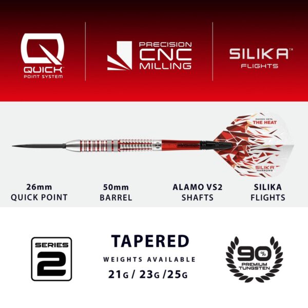 Harrows Dartpfeile Damon Heta Series 2 Quick Point 90%