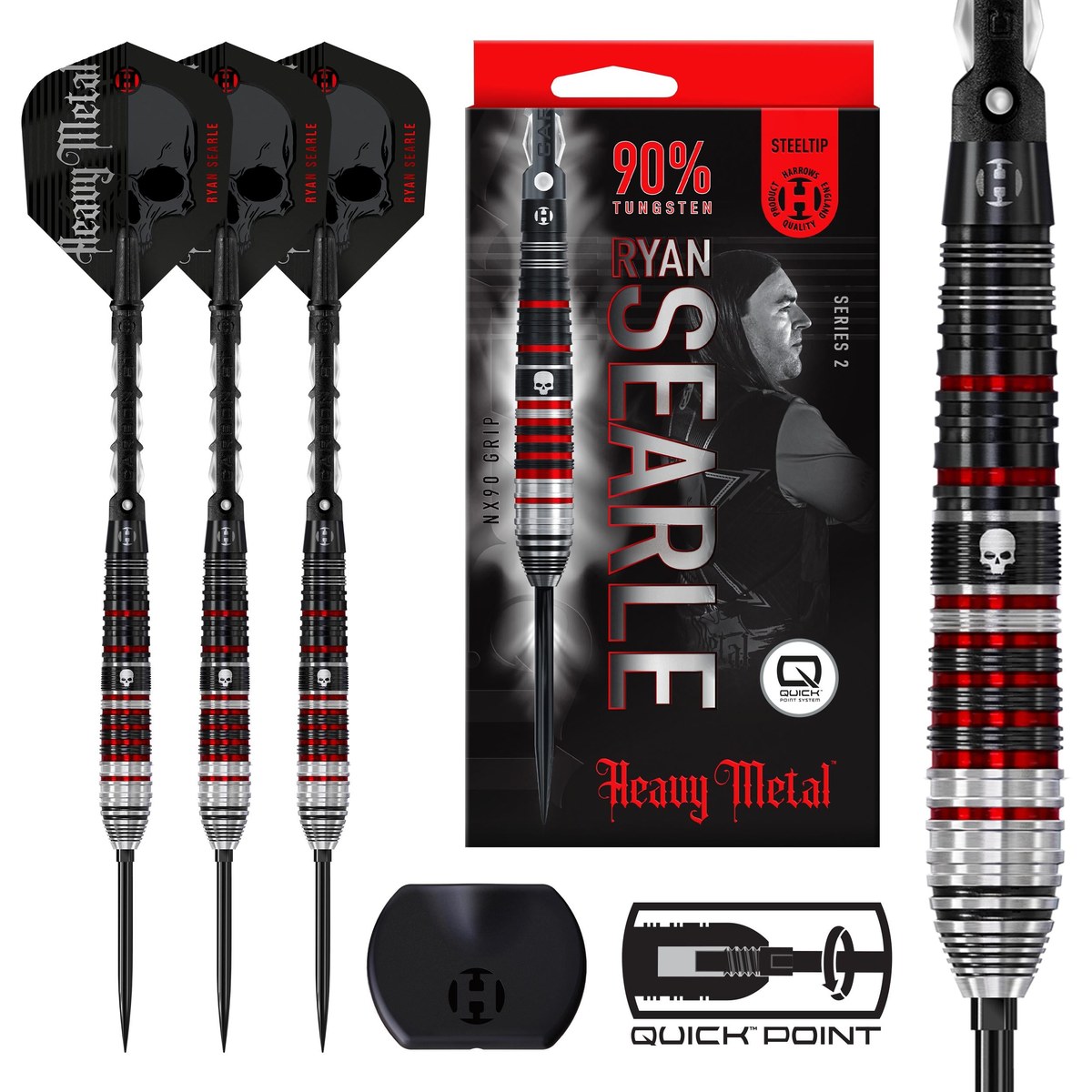 Harrows Dartpfeile Ryan Searle Series 2 Quick Point 90%