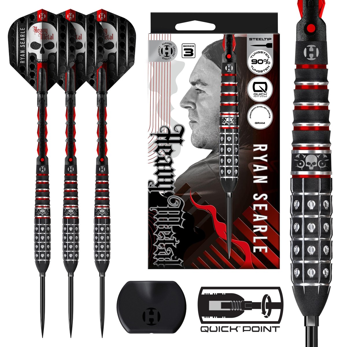 Harrows Dartpfeile Ryan Searle Series 3 Quick Point 90%