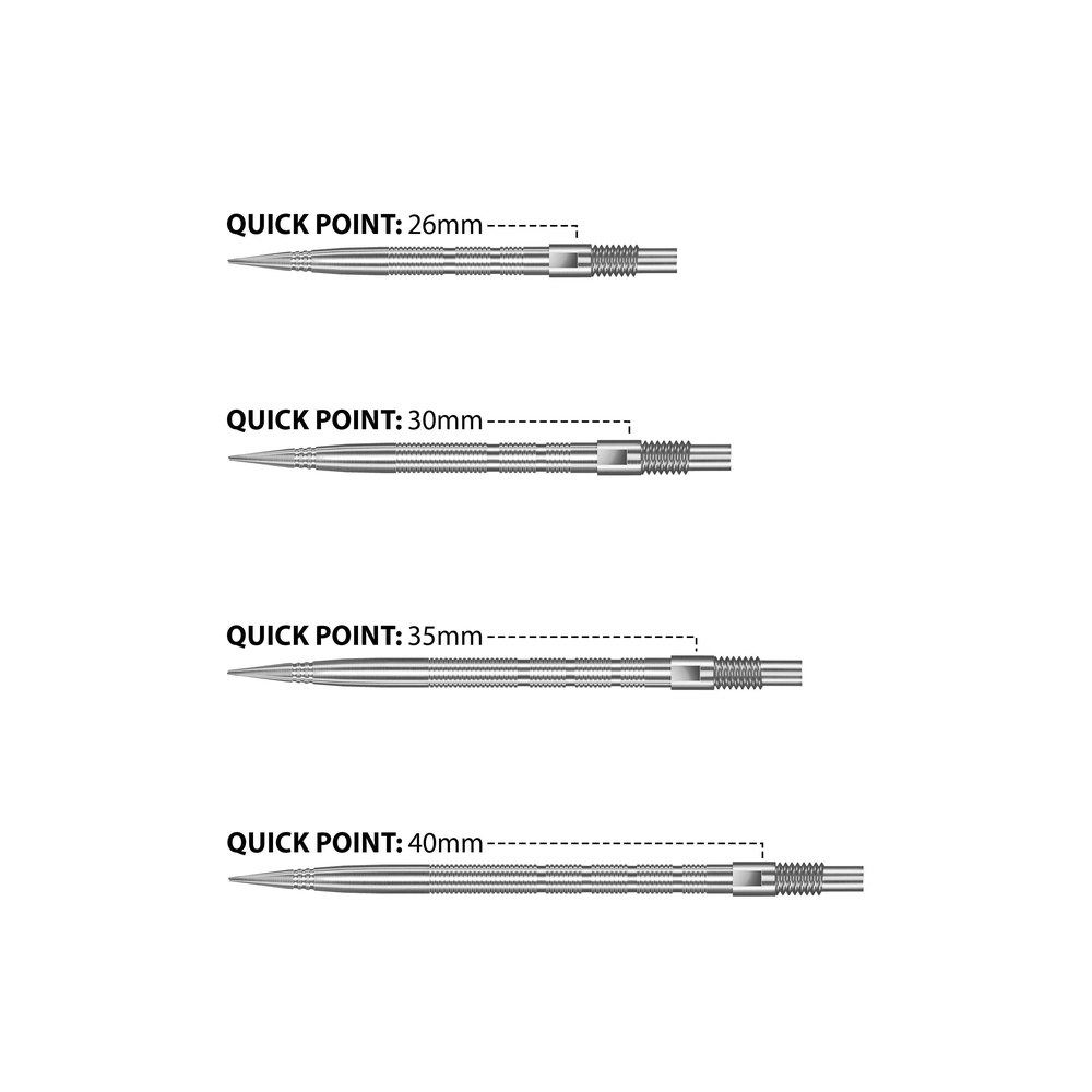 Harrows Quick Points Micro Grip Silver