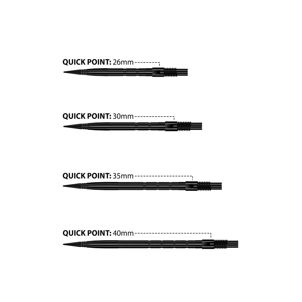 Harrows Quick Points Micro Grip, Black