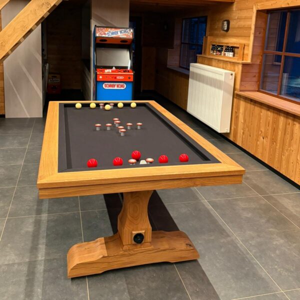 Muze Pool Table in Oak with Black Cloth