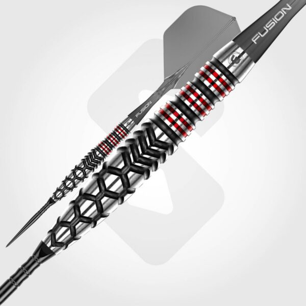 Winmau-Dartpfeile Fornax Torpedo Switch Point 90% – Nahaufnahme