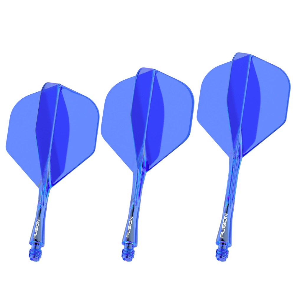 Winmau Fusion 2 Integrated Flight & Shaft, Blue – Short, Intermediate, and Medium