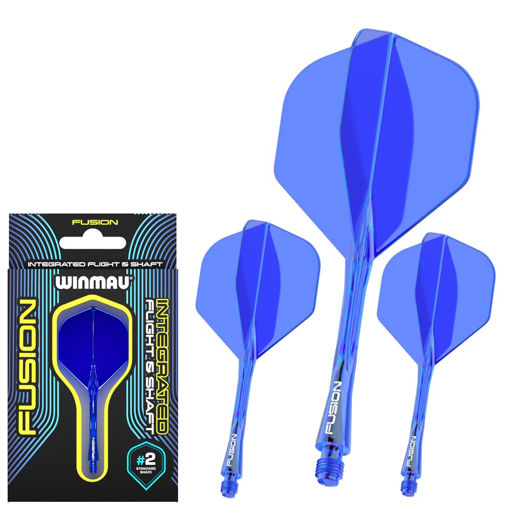 Winmau Fusion 2 Integrated Flight & Shaft, Blue