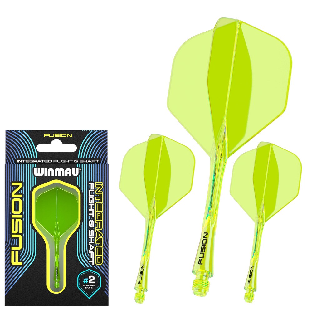 Winmau Fusion 2 Integrated Flight & Shaft, Yellow