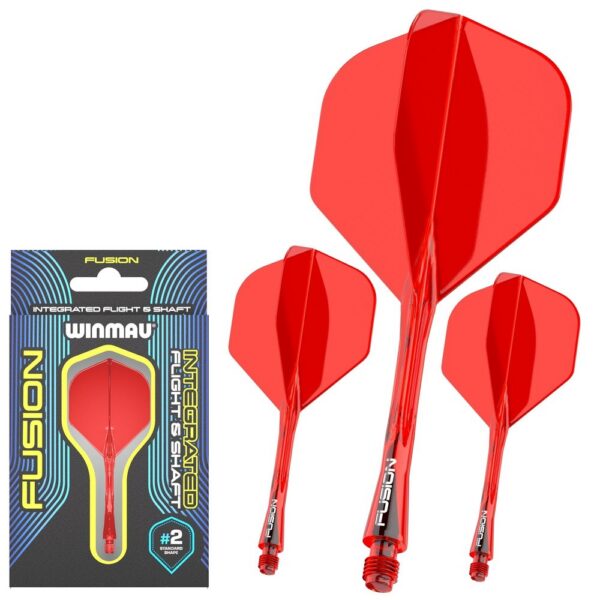 Winmau Fusion 2 Integrated Flight & Shaft, rot
