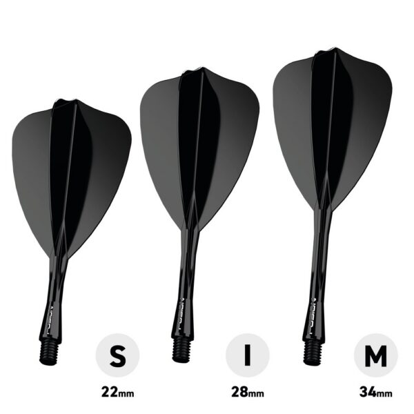 Winmau Fusion Arrow Integrated Flight & Shaft schwarz – kurz, mittel und normal
