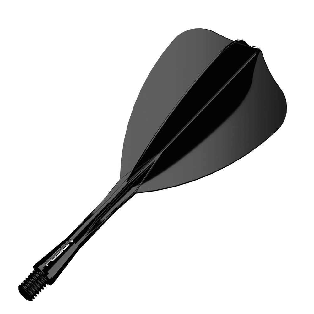 Winmau Fusion Arrow Integrated Flight & Shaft, Black – Single Piece