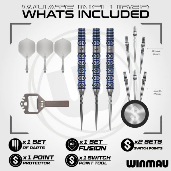 Winmau-Dartpfeile Lunaris Parallel Switch Point 90% – Inhalt