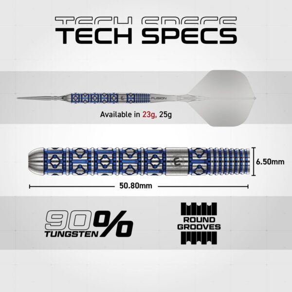 Winmau-Dartpfeile Lunaris Parallel Switch Point 90% – Technische Daten: 23 g