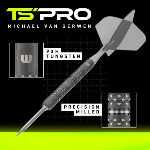Winmau-Dartpfeile Michael van Gerwen TS-PRO Switch Point 90% – Nahaufnahme