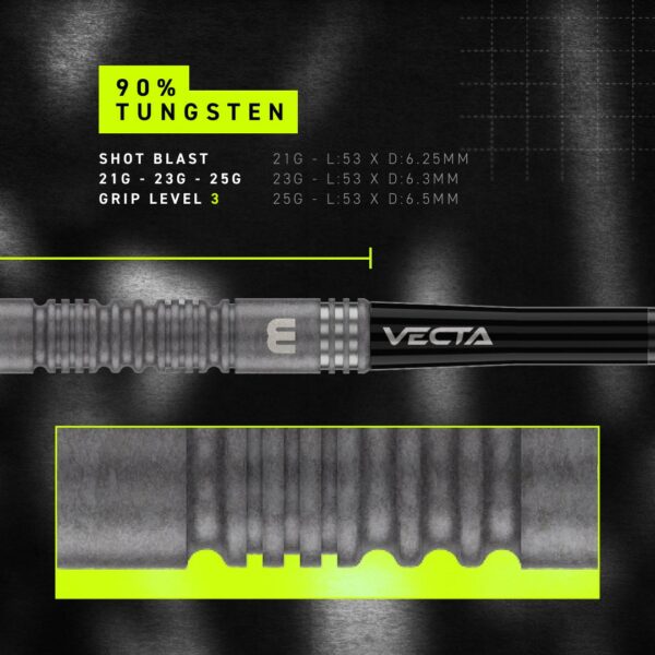 Winmau-Dartpfeile Michael van Gerwen TS Switch Point 90% – Technische Daten