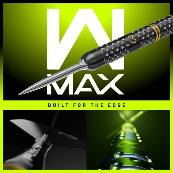 Winmau-Dartpfeile Michael van Gerwen W-Max Switch Point 90% – Nahaufnahme