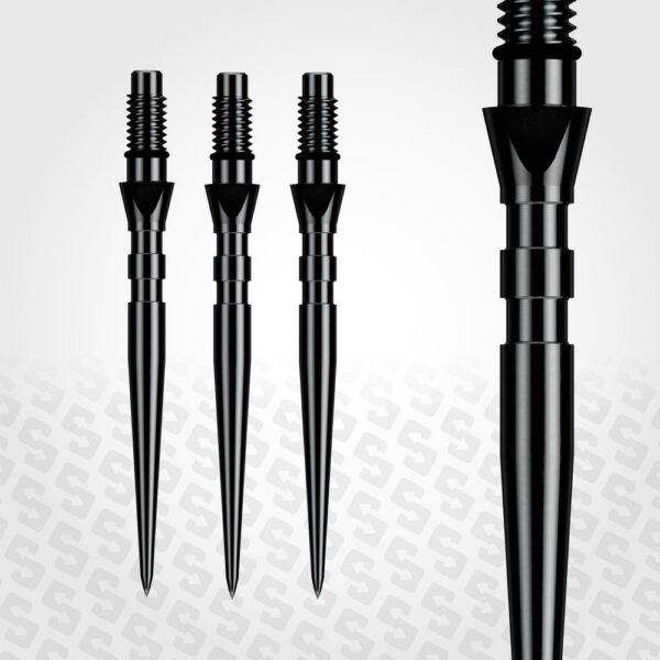 Winmau Switch Points Grooved zwart close-up